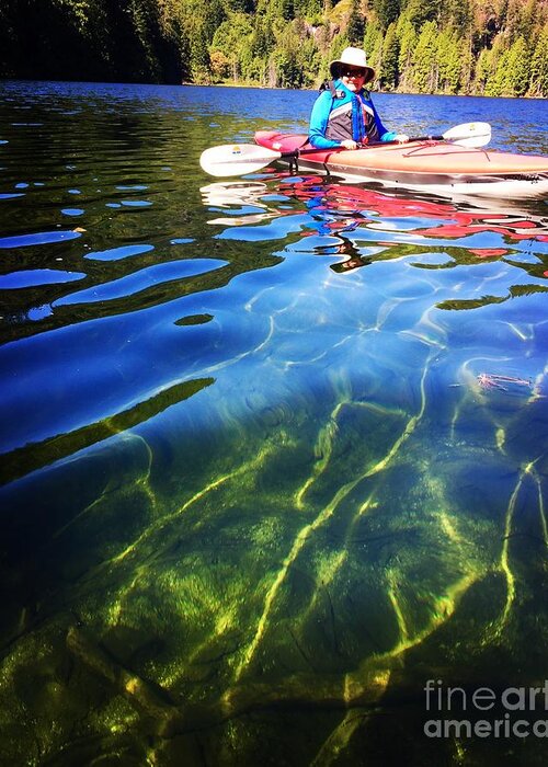 Clear Water Greeting Card featuring the photograph Kayak by Bill Thomson