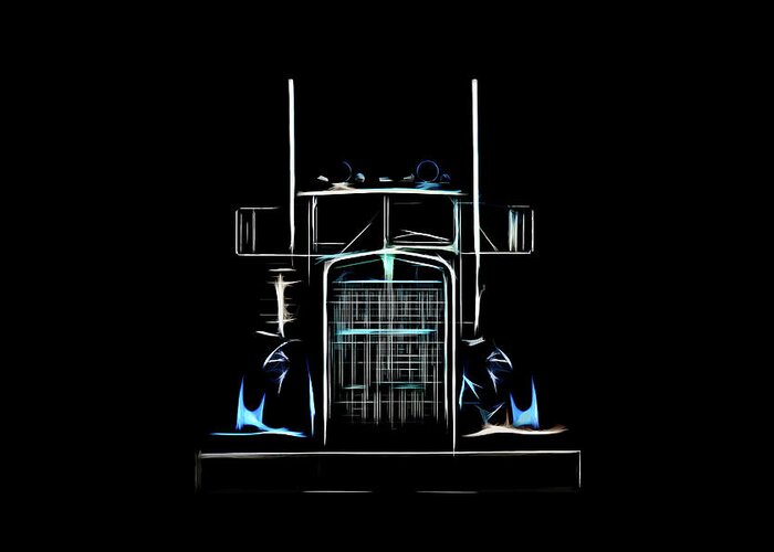 Kenworth Greeting Card featuring the digital art Kenworth in the Abstract by Douglas Pittman