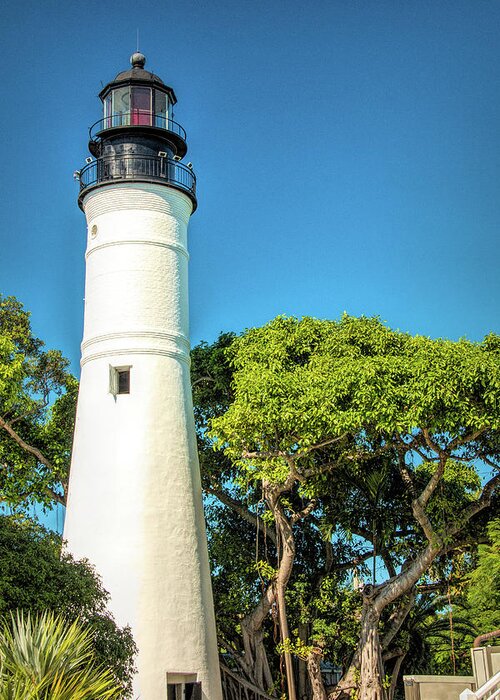 America Greeting Card featuring the photograph Key West Lighthouse by Kristia Adams