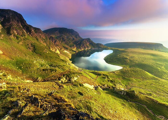 Bulgaria Greeting Card featuring the photograph Kidney Lake by Evgeni Dinev