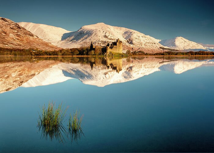 Loch Awe Greeting Card featuring the photograph Kilchurn Castle Reflection by Grant Glendinning