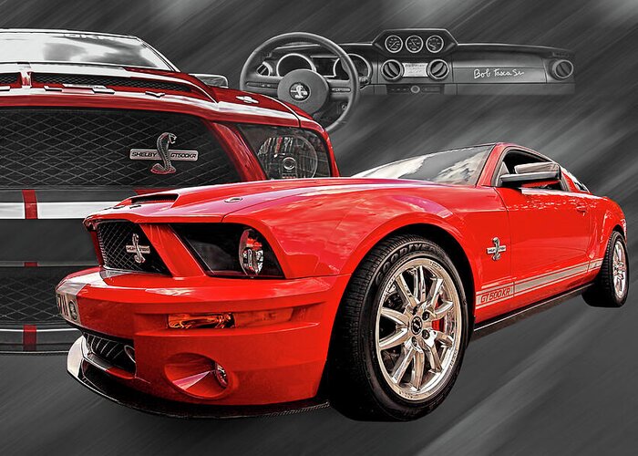 Shelby Mustang Greeting Card featuring the photograph King of the Road by Gill Billington