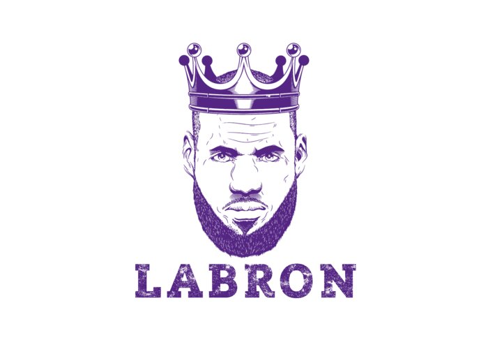 Los Angeles Greeting Card featuring the drawing Labron by Bruno Oliveira