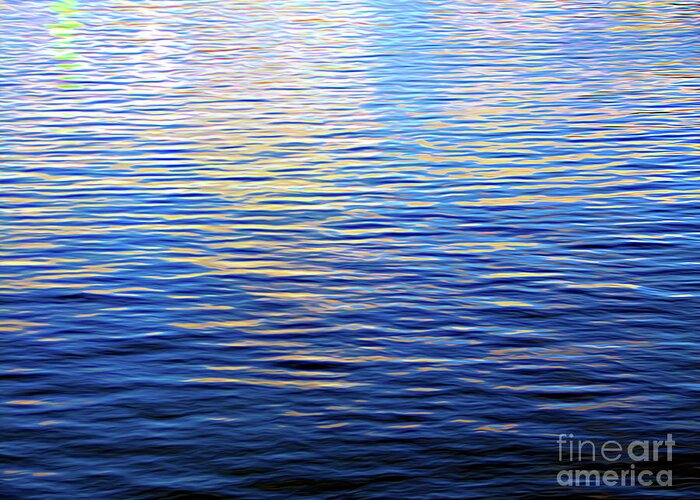 Lake Erie Ripples And Reflections Abstract Expressionism Effect Greeting Card featuring the photograph Lake Erie Ripples and Reflections Abstract Expressionism Effect by Rose Santuci-Sofranko