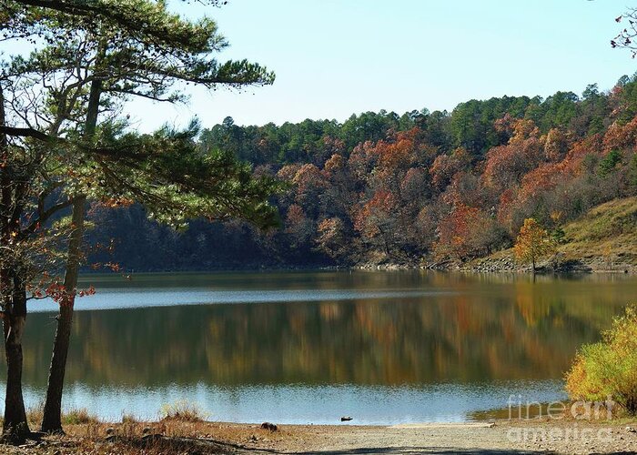 Lake Greeting Card featuring the photograph Fall Reflections by On da Raks