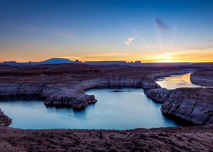 Lake Powell Greeting Card featuring the photograph Lake Powell Sunrise by Bradley Morris