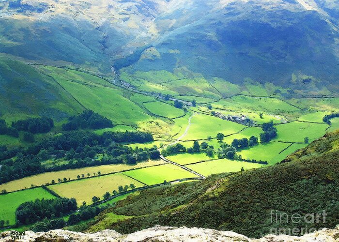 Langdale Greeting Card featuring the photograph Langdale Valley by Brian Watt