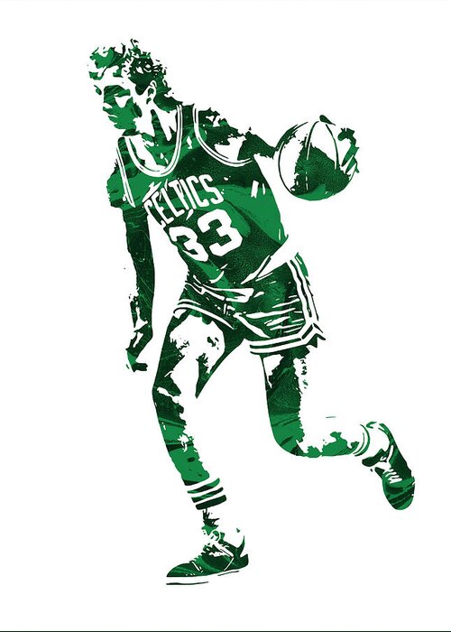 Larry Bird Boston Celtics Pixel Art 5 Greeting Card