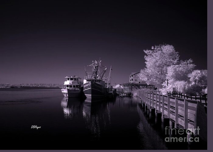 Aquatic Greeting Card featuring the photograph Lazy Evening - A Black and White Infrared Seascape by DB Hayes