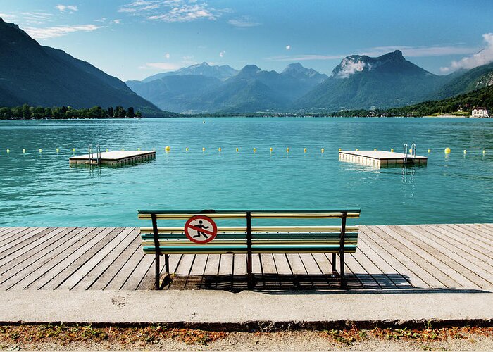 Talloires Greeting Card featuring the photograph Le Lac Bleu - Annecy, France by John Soffe