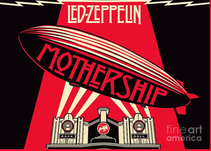 Led Zeppelin Greeting Card featuring the photograph Led Zeppelin Mothership by Action