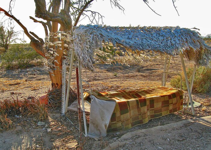 Salvation Mountain Greeting Card featuring the photograph Leonard's Break Room by Lorena Cassady
