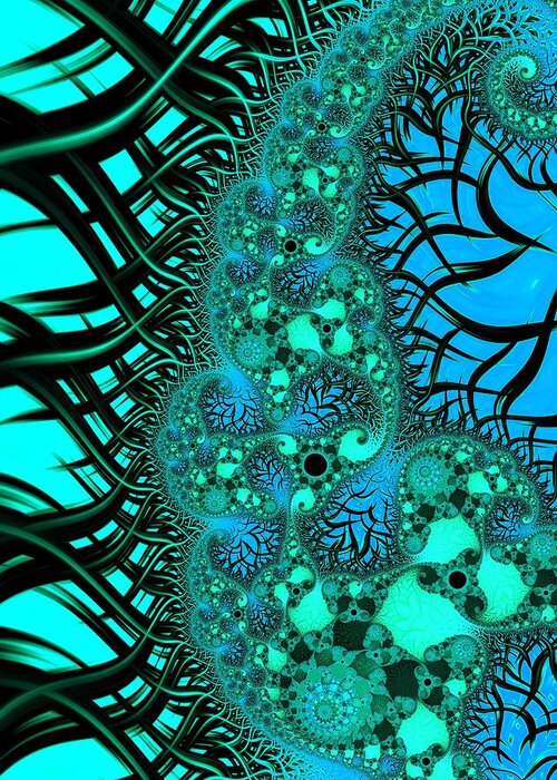 Fractal Greeting Card featuring the digital art Let it Go by Mary Ann Benoit