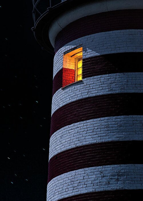 Lighthouse Greeting Card featuring the photograph Light From Within by Marty Saccone