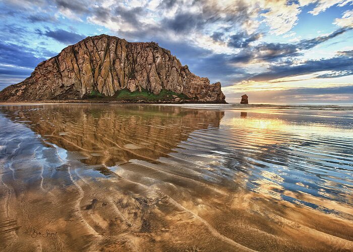 Morro Bay Greeting Card featuring the photograph Liquid Gold by Beth Sargent