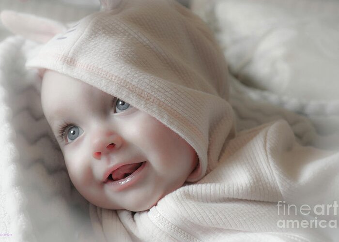 Baby Greeting Card featuring the photograph Little Girl by Veronica Batterson