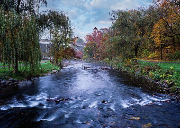 Little Greeting Card featuring the photograph Little Lehigh Creek in October by Jason Fink