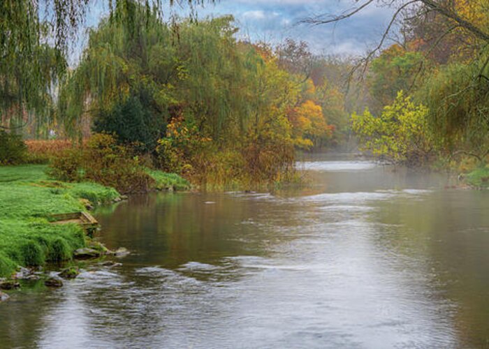 Lehigh Greeting Card featuring the photograph Little Lehigh Creek Looking West in October by Jason Fink