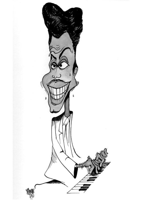 Good Greeting Card featuring the drawing Little Richard by Michael Hopkins