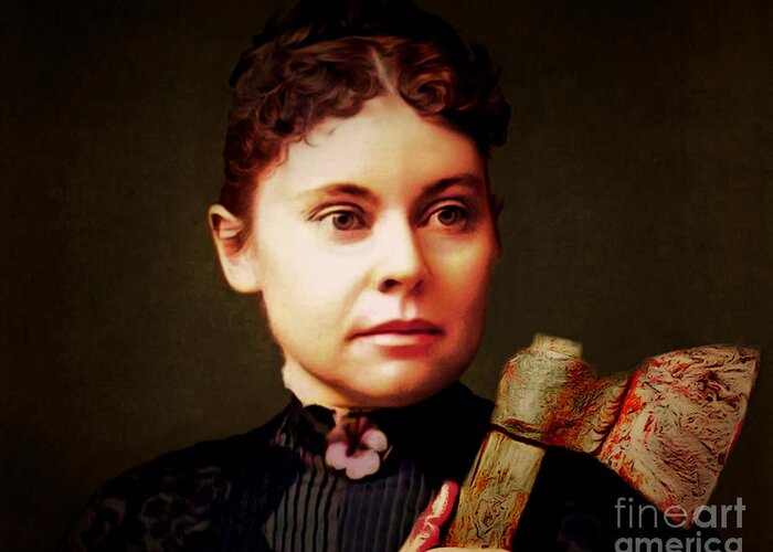 Wingsdomain Greeting Card featuring the photograph Lizzie Borden Took An Ax And Gave Her Mother Forty Whacks 20210828 by Wingsdomain Art and Photography