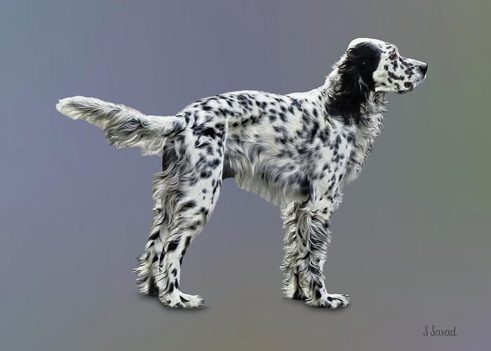 Dog Greeting Card featuring the photograph LLewellin Setter by Susan Savad