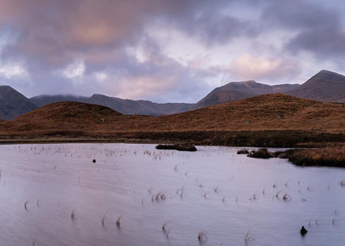 Scottish Highlands Greeting Card featuring the photograph Lochan Na Stainge, Rannoch Moor, Western Highlands of Scotland, UK by Sarah Howard