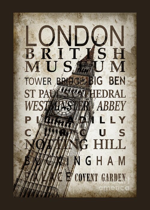 London Greeting Card featuring the photograph London landmarks by Delphimages London Photography