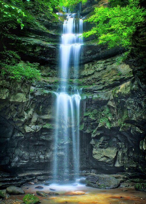 Pete Nunweiler; Nunweiler; Nunweiler Photography; Canon; Photography; Canon Rebel 70d; Lost Creek Falls; Waterfalls; Tennessee; Sparta Greeting Card featuring the photograph Lost Creek Falls by Nunweiler Photography