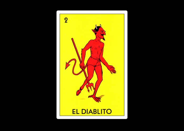 El Diablito 2 Patch Mexican Loteria Card Sublimated Embroidery