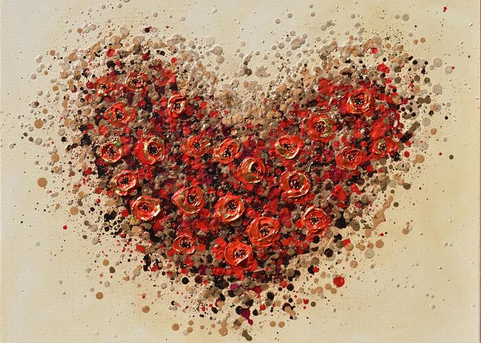 Heart Greeting Card featuring the painting Love Heart by Amanda Dagg