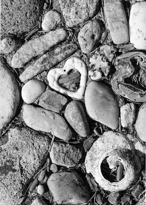 Heart Shapes Greeting Card featuring the photograph Love On The Rocks by Jim Signorelli