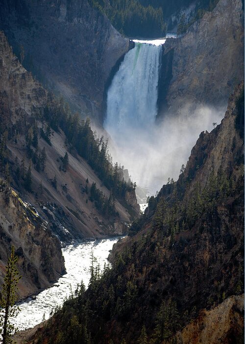 Lower Falls Greeting Card featuring the photograph Lower Falls, Yellowstone National Park, Wyoming by Earth And Spirit