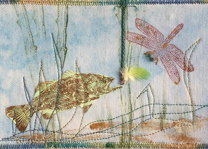 Fish Greeting Card featuring the mixed media Lures by Vivian Aumond