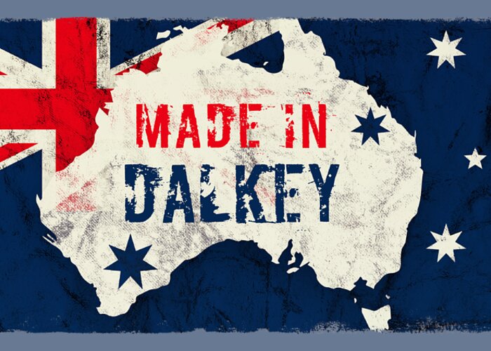 Dalkey Greeting Card featuring the digital art Made in Dalkey, Australia by TintoDesigns