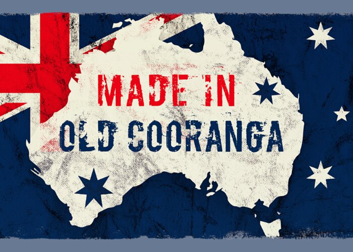 Old Cooranga Greeting Card featuring the digital art Made in Old Cooranga, Australia by TintoDesigns