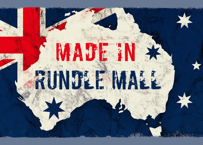 Rundle Mall Greeting Card featuring the digital art Made in Rundle Mall, Australia by TintoDesigns