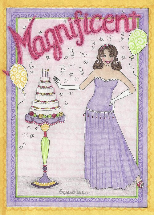 Magnificent Greeting Card featuring the mixed media Magnificent by Stephanie Hessler