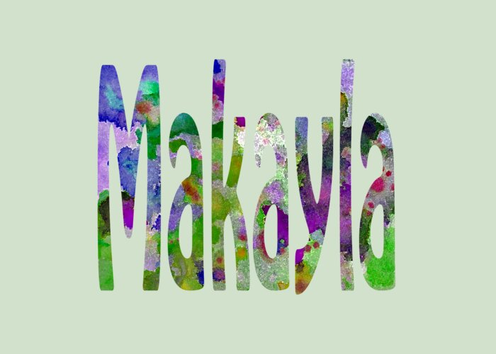 Makayla Greeting Card featuring the painting Makayla by Corinne Carroll