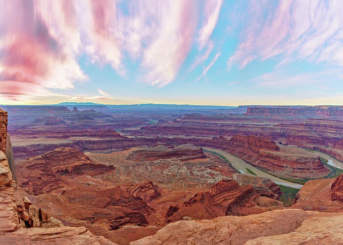 Utah Greeting Card featuring the photograph March 2019 Dead Horse Point Sunrise by Alain Zarinelli