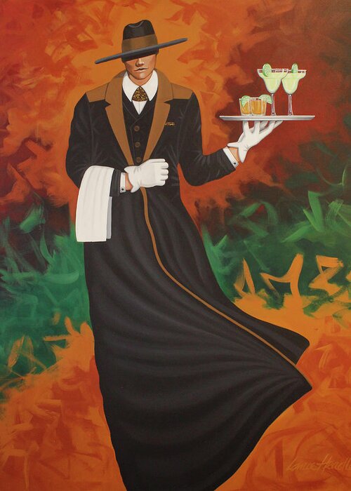 Butler. Margaritas Greeting Card featuring the painting Margarita Butler by Lance Headlee