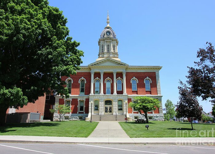 Marshall Greeting Card featuring the photograph Marshall County Courthouse Plymouth Indiana 7121 by Jack Schultz