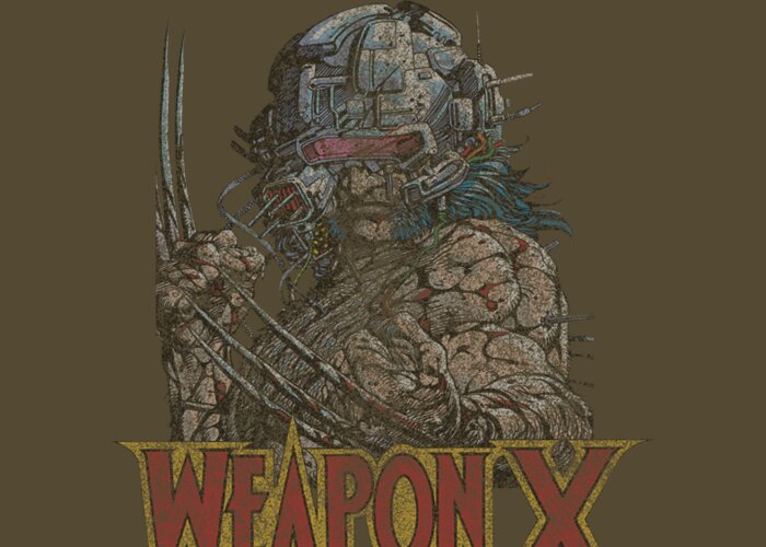 Marvel Weapon X Portrait Greeting Card featuring the digital art Marvel Weapon X Portrait by Gethin Aoibhe