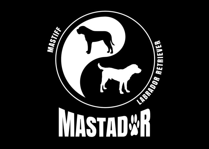 Mastador Dog Cross Breed Jersey Greeting Card featuring the digital art Mastador Cross Breed Dog Owners Gift Pet Mastador by Martin Hicks