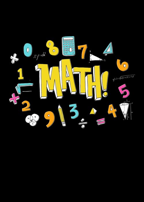 Funny Greeting Card featuring the digital art Math by Flippin Sweet Gear