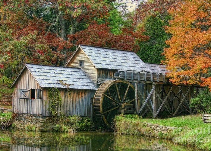 Mill Greeting Card featuring the photograph Mabry Mill by Joan Bertucci