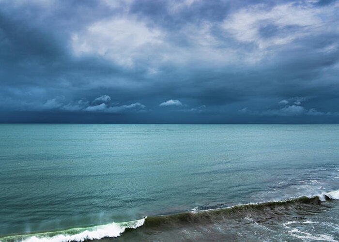 Beach Greeting Card featuring the photograph Mazatlan Storm Clouds by Tommy Farnsworth