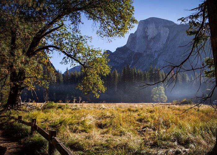 Half Dome Greeting Card featuring the photograph Meadow View by Stephen Sloan