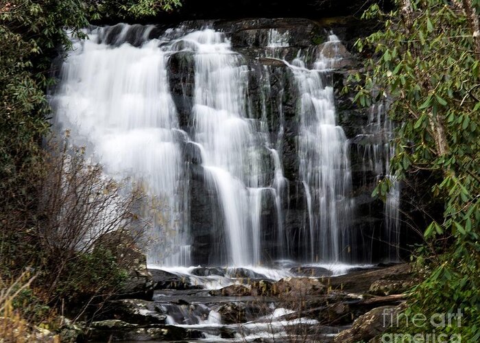 Landscape Greeting Card featuring the photograph Meigs Falls, Smoky Mountains by Theresa D Williams