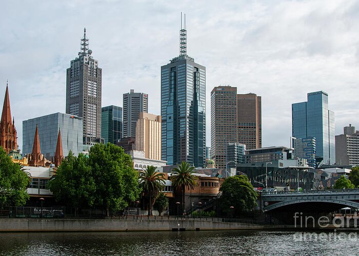 Melbourne Greeting Card featuring the photograph Melbourne Skyline by Bob Phillips