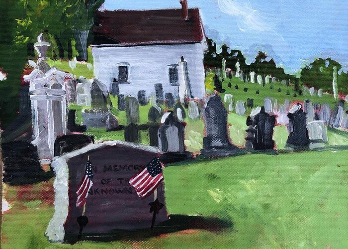 Unknown Soldier Greeting Card featuring the painting Memorial Day by Cyndie Katz